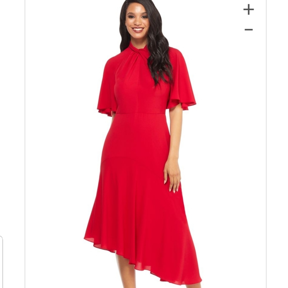 Asymmetrical Midi Dress by Maggy London